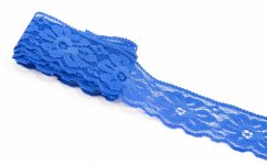 Silonové čipka - stredne modrá- šířka 3,8 cm