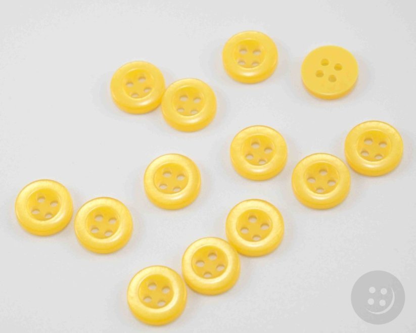 Hole shirt button - yellow - diameter 1.2 cm