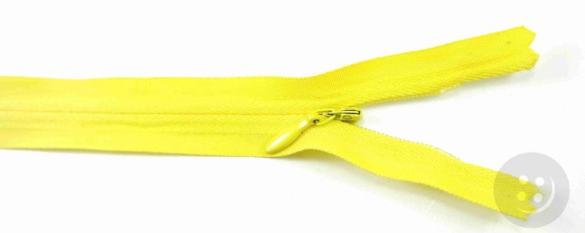 Nedělitelný skrytý zip (3mm) různé barvy - délka 18 cm - 60 cm