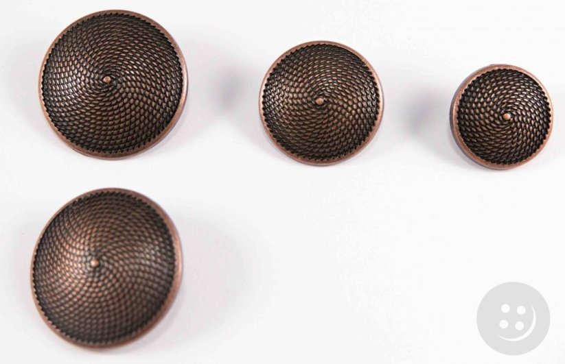 Luxurious shank button - old copper - diameter 2,7 cm