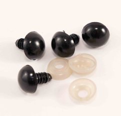 Safety eyelet for making toys - black - diameter 1.4 cm