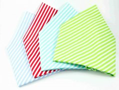 Cotton scarves with stripes - more colors - diameters 65 cm x 65 cm