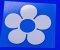 Nažehlovací záplata - květinka  - rozměr 4 cm x 4 cm