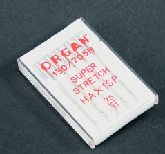 Stretchové jehly ORGAN SUPER STRETCH do šicích strojů - 5 ks - velikost 75/11