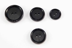 Buttonhole button - black - diameter 2,2 cm
