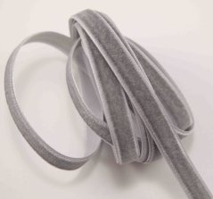 Velvet ribbon - grey - width 1 cm