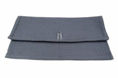 Luxury waffle tea towel - grey - size 50 cm x 70 cm