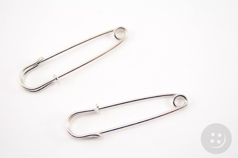 Decorative safety pin - silver