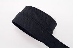 Bielizňová guma - stredne pevná - čierna - šírka 1,5 cm