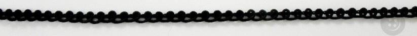 Decorative braid - black - width 0,4 cm