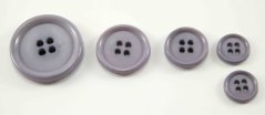 Dierkový gombík - s matným stredom - sivý - priemer 1,52 cm