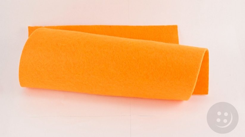 Látková dekorační plsť - oranžová