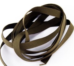 Baumwollband - braun - Breite 0,8 cm