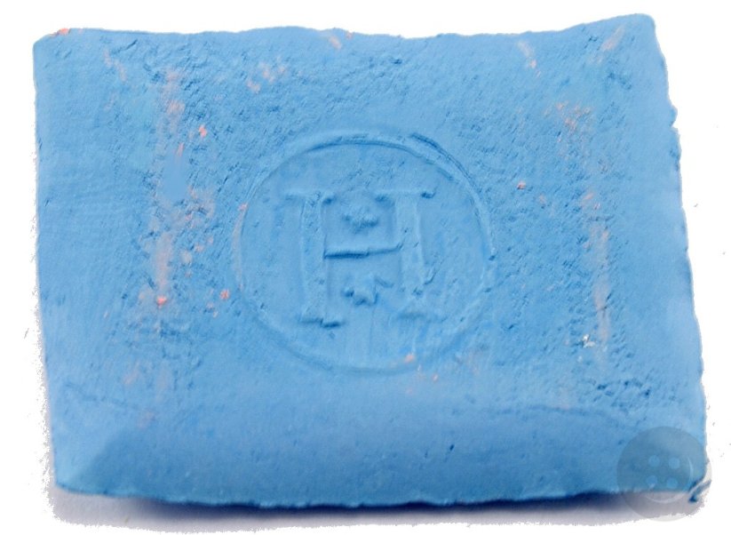 Krieda na textil - modrá - rozměr 5 cm x 4 cm