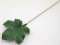Green vine leaf on a metal thread - dimensions 8 cm x 4 cm