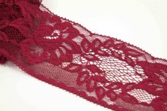 Syntetische Spitze - weinrot - Breite 6,8 cm