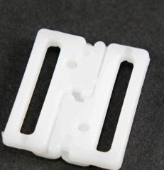 BH-Verschluss - plastik  - weiß - Durchmesser 2 cm