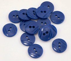 Dírkový košilový knoflík - královská modrá - průměr 1,5 cm