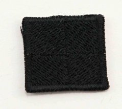 Iron-on patch - square - black - size 2.5 cm x 2.5 cm