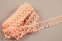 Guipure lace trim - salmon - width 1,8 cm