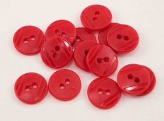 Dierkový gombík - červený - priemer 1,5 cm