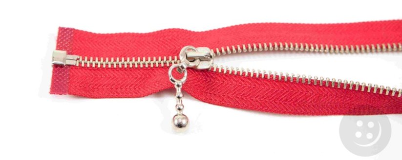 Dělitelný kovový stříbrný zip č.3 více barev - délka (30 - 85 cm) - Délka: 75 cm, Barvy dělitelný kovový stříbrný zip č.3: fialová