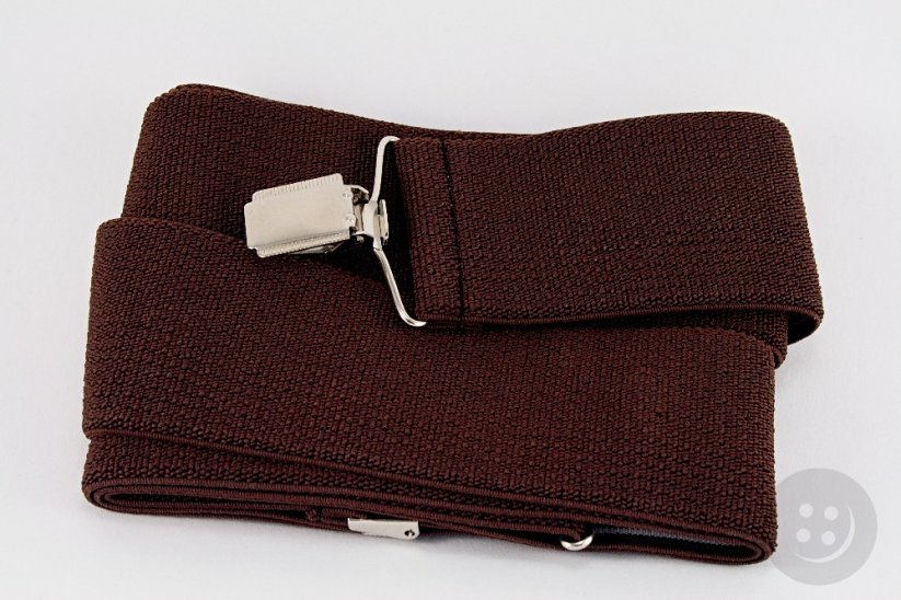 Men's suspenders - brown - width 5 cm