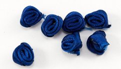 Sew-on flower - dark blue - diameter 1 cm