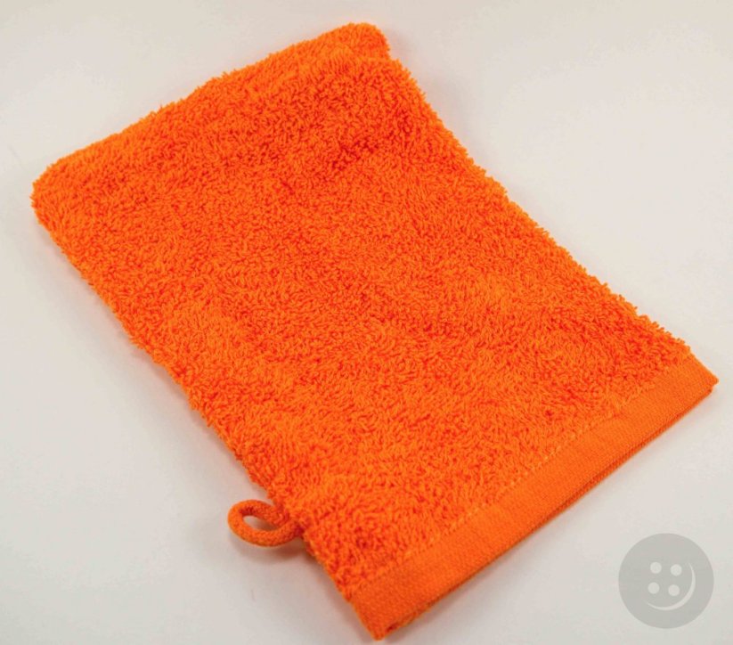 Terry towel - orange - size 15 cm x 22 cm