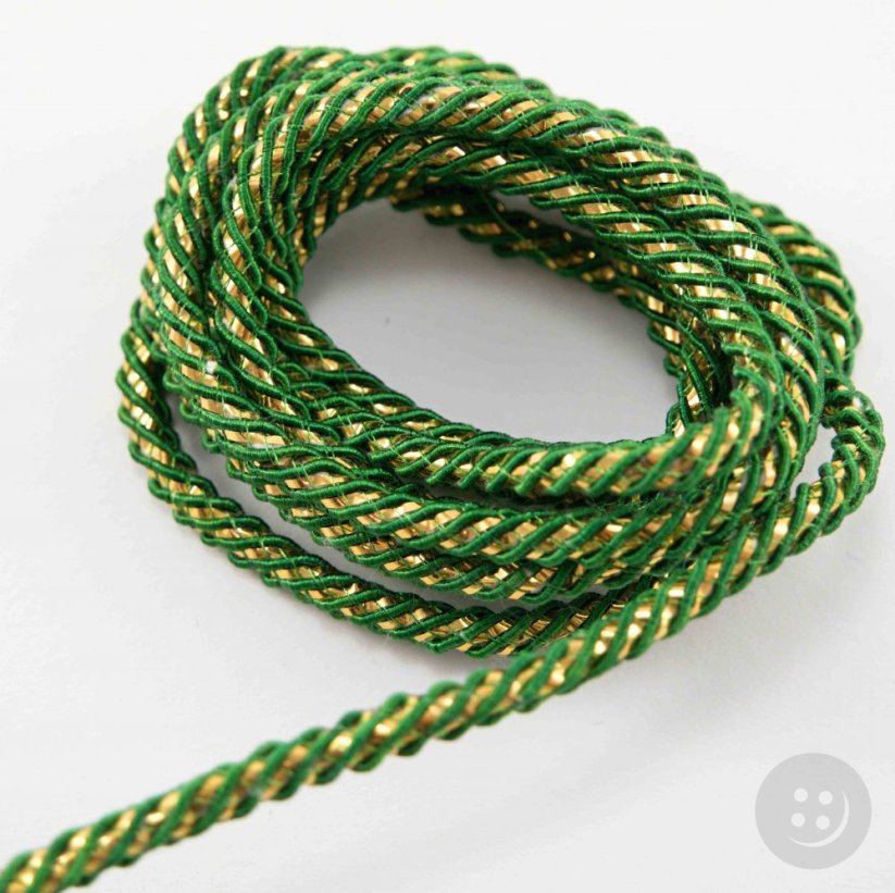 Twisted cord - golden green - diameter 0.5 cm