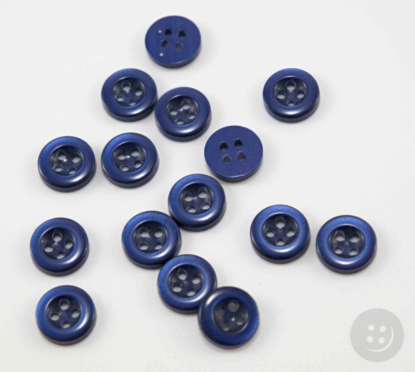 Hole shirt button - dark blue - diameter 1.2 cm