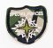 Iron-on patch - SPECIAL FORCES - size 5.5 cm x 5 cm - dark khaki