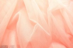 Solid netting tulle - apricot - width 150 cm