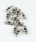 Metal cord lock - silver - pulling hole diameter 0,3 cm