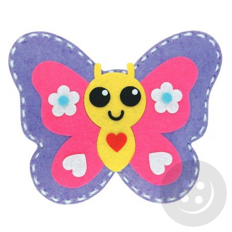 Motýlek - sada pro děti na výrobu plstěného zvířátka + návod