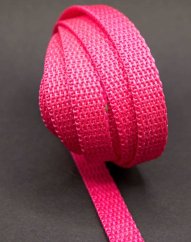 Polypropylene strap width 1 cm - hot pink - width 1 cm