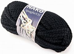 NAKO Spaghetti garn - schwarz 217