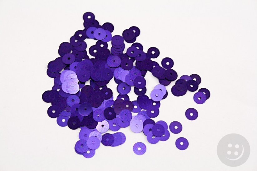 Sew-on sequins - purple - diameter 0.5 cm - 500 pcs