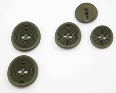 Knopfloch - oval - khaki - Durchmesser 2,5 cm