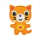 Oranžová kočička - sada pro děti na výrobu plstěného zvířátka + návod