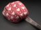 Cotton ribbon with hearts - red, cream - width 1.5 cm