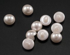 Gombík perlička so spodným prišitím - smotanovo ružová - priemer 0,9 cm