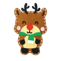 Hnedý sob Rudolf - sada pre deti na výrobu plsteného zvieratka + návod