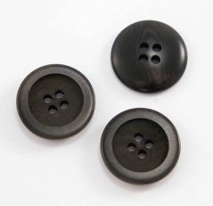Oblekový knoflík - hnědá - průměr 2 cm
