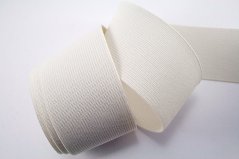 Flat elastics - firm - white - width 5 cm