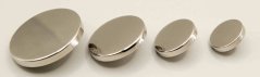 Metal button - silver - diameter 2 cm