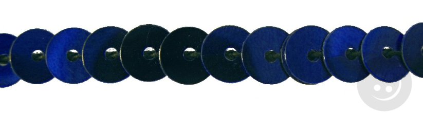 Pailletten - Meterware - dunkelblau - Breite 0,5 cm