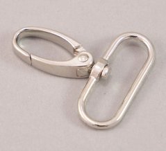 Swivel hook - silver - pulling hole width 3 cm