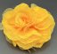 Flower brooch with tulle - yellow