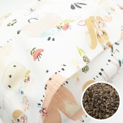 Polštářek plněný BIO pohankovými slupkami - Lesní zvířátka - rozměr 35 cm x 28 cm